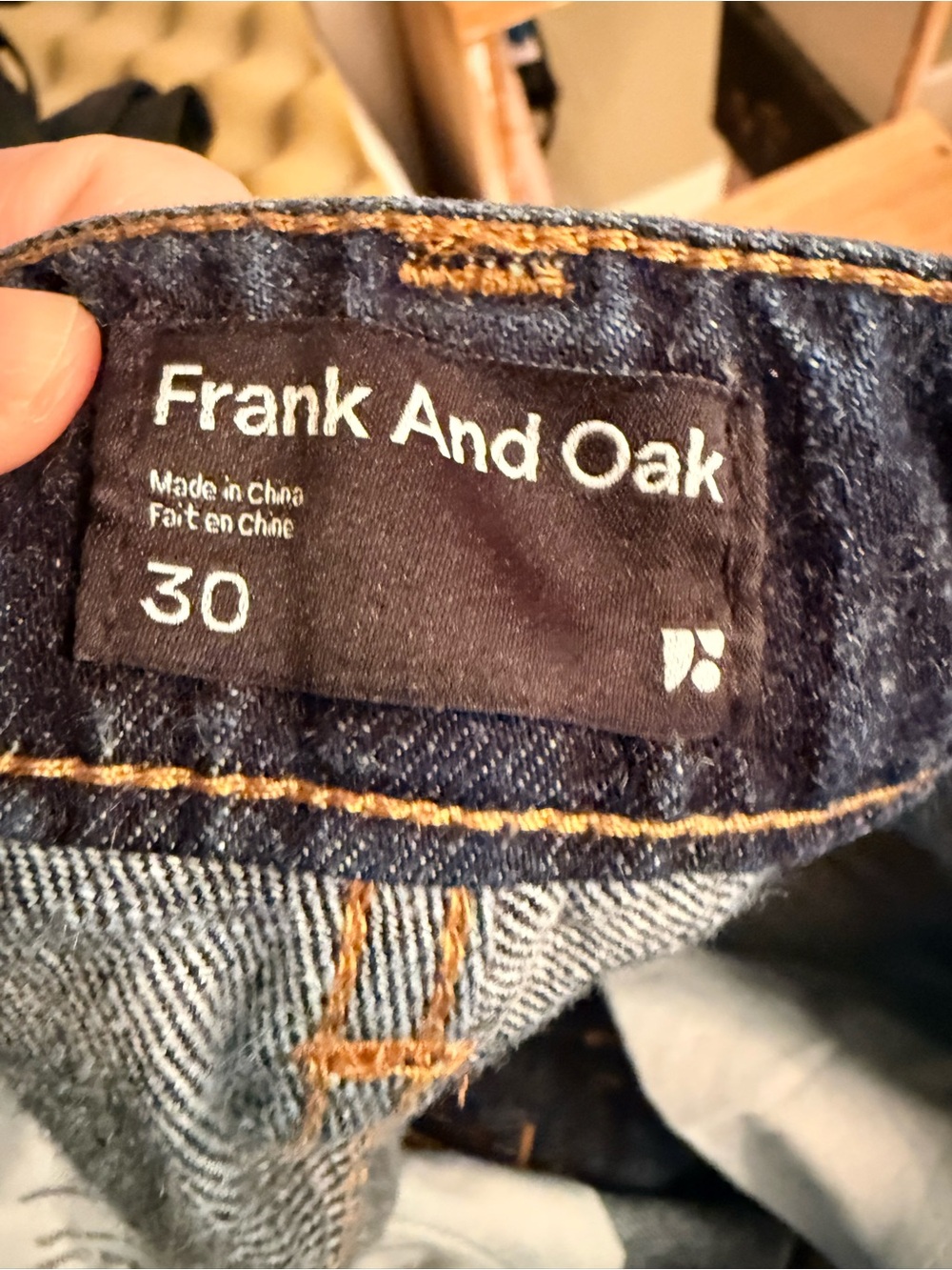 Frank And Oak Courtney Loose Fit Jeans Indigo Blue Hemp Blend Size 30 - Picture 6 of 16